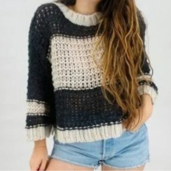 Free People Loose knit stripped sweater - Picture 4 of 5